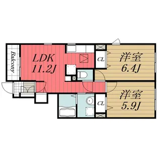 千葉県市原市岩崎1【アパート】の間取り