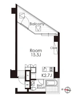 東京都港区西麻布3【マンション】の間取り