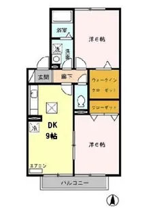 ル・モンド・グランデ B【1階】の間取り