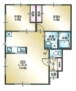 カーサイハナ【1階】の間取り