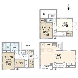 東京都目黒区目黒本町4【一戸建】の間取り