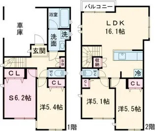 東京都板橋区赤塚4【一戸建】の間取り