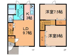 北海道河東郡音更町木野西通7【一戸建】の間取り