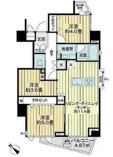 東京都文京区大塚3【マンション】の間取り
