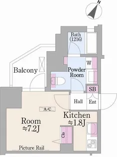 東京都新宿区住吉町【マンション】の間取り