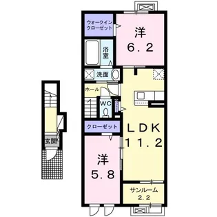 フェリーチェVII【2階】の間取り