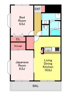 エンブレム壱番館【3階】の間取り