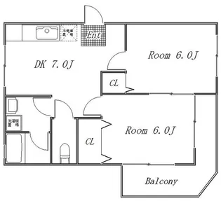 第1ゼルコバマンション【2階】の間取り