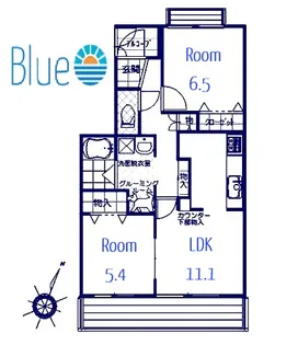 神奈川県藤沢市本鵠沼2【マンション】の間取り