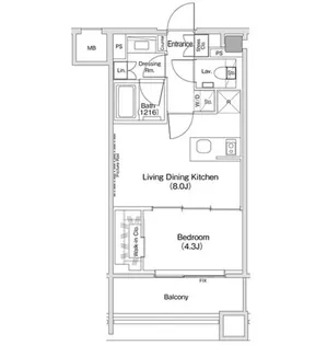 ザ・パークハビオ渋谷クロス【9階】の間取り