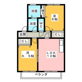 サニーハイツ篠の風【2階】の間取り