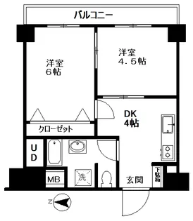 秀和幡ヶ谷レジデンス【5階】の間取り