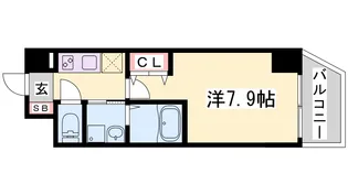 エスリード中山手県庁前【5階】の間取り