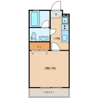 ビオトープ多摩川【1階】の間取り