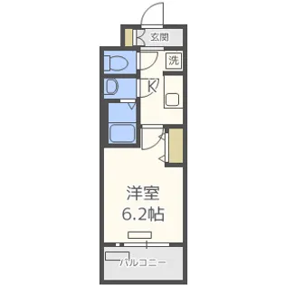 プレサンス上町台夕陽丘【4階】の間取り
