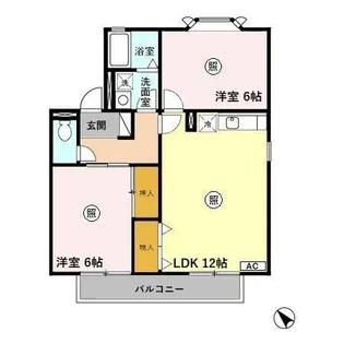 セジュール綾 A棟【2階】の間取り