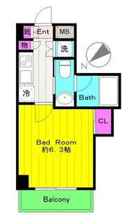 エスティメゾン登戸【3階】の間取り