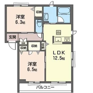 クレスティーク中央林間【1階】の間取り