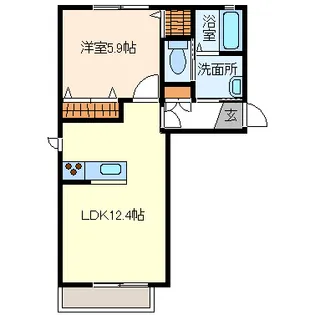 フェリスタージュ H【1階】の間取り