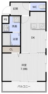 ピース・スクエア常三島【4階】の間取り