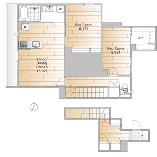 アストミヤ荏原【2階】の間取り