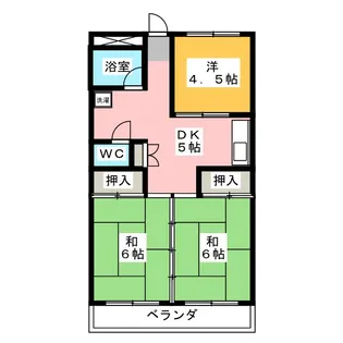 戸山ハイツ【2階】の間取り