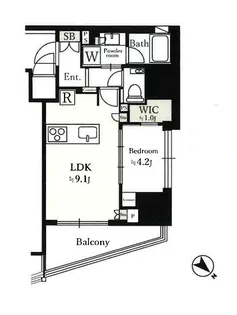 パークリュクス白金高輪【2階】の間取り
