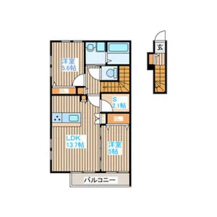 Aurora.moniwa【2階】の間取り