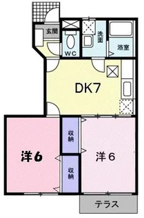 グリーンサイドヴィラ【1階】の間取り