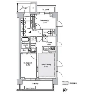 ソアラノーム荻窪天沼【2階】の間取り