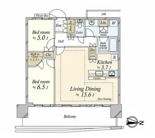アーバンドックパークシティ豊洲 タワーA【4階】の間取り