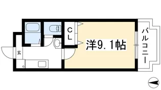 アステー洛北【1階】の間取り