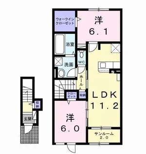 ダイヤモンド MOONIII【2階】の間取り