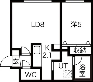 メゾンド学園前【4階】の間取り
