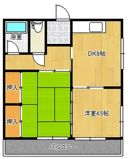 第1コーポゆき【2階】の間取り