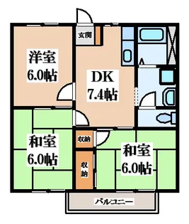 ハイツリバーサイド【1階】の間取り