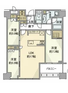 白金ザ・スカイ E棟【41階】の間取り