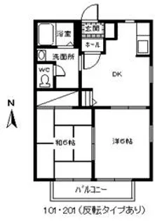 ディアス城東B【2階】の間取り