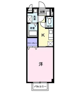 アンフィニ大澤 B【1階】の間取り