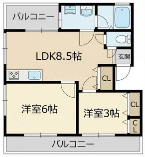 ミカドハイツ3【3階】の間取り