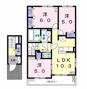 I・RO・HA II【2階】の間取り
