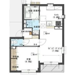 シュエットA【1階】の間取り