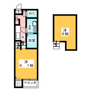 ソレイユ山王【1階】の間取り