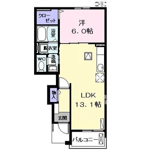 プレドパルク八家【1階】の間取り