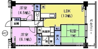エクセル蓮根【4階】の間取り