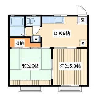 エコー・ハイツ【1階】の間取り