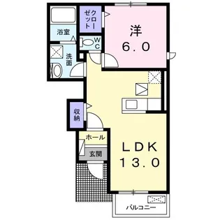 ソレアードカーサIII【1階】の間取り