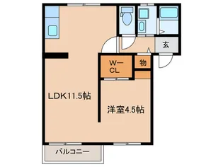 グリーンパーク山守 A棟【2階】の間取り