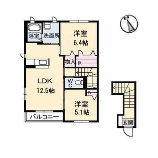 シャーメゾンエーデルハイム D棟【2階】の間取り