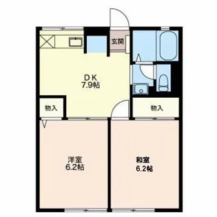スキヤハイツIII【1階】の間取り